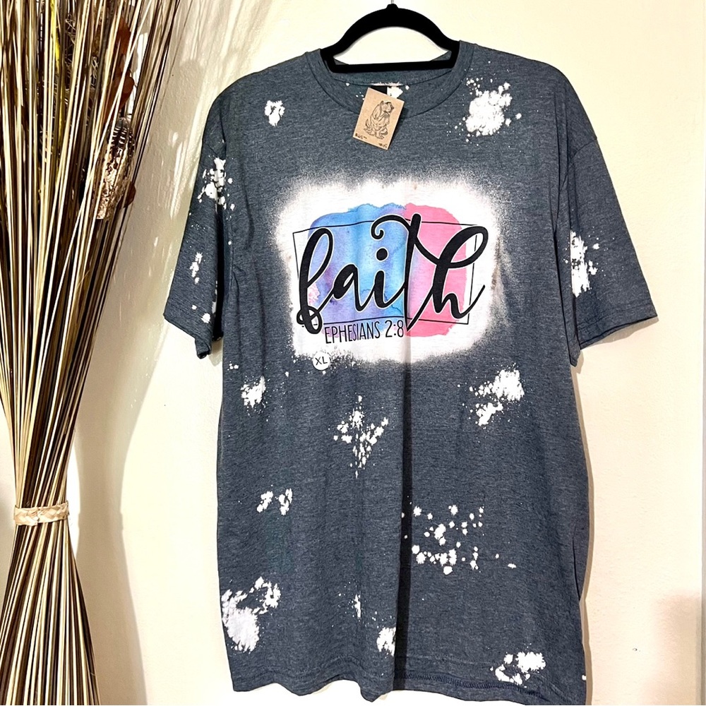 Faith sublimation bleached T-shirt